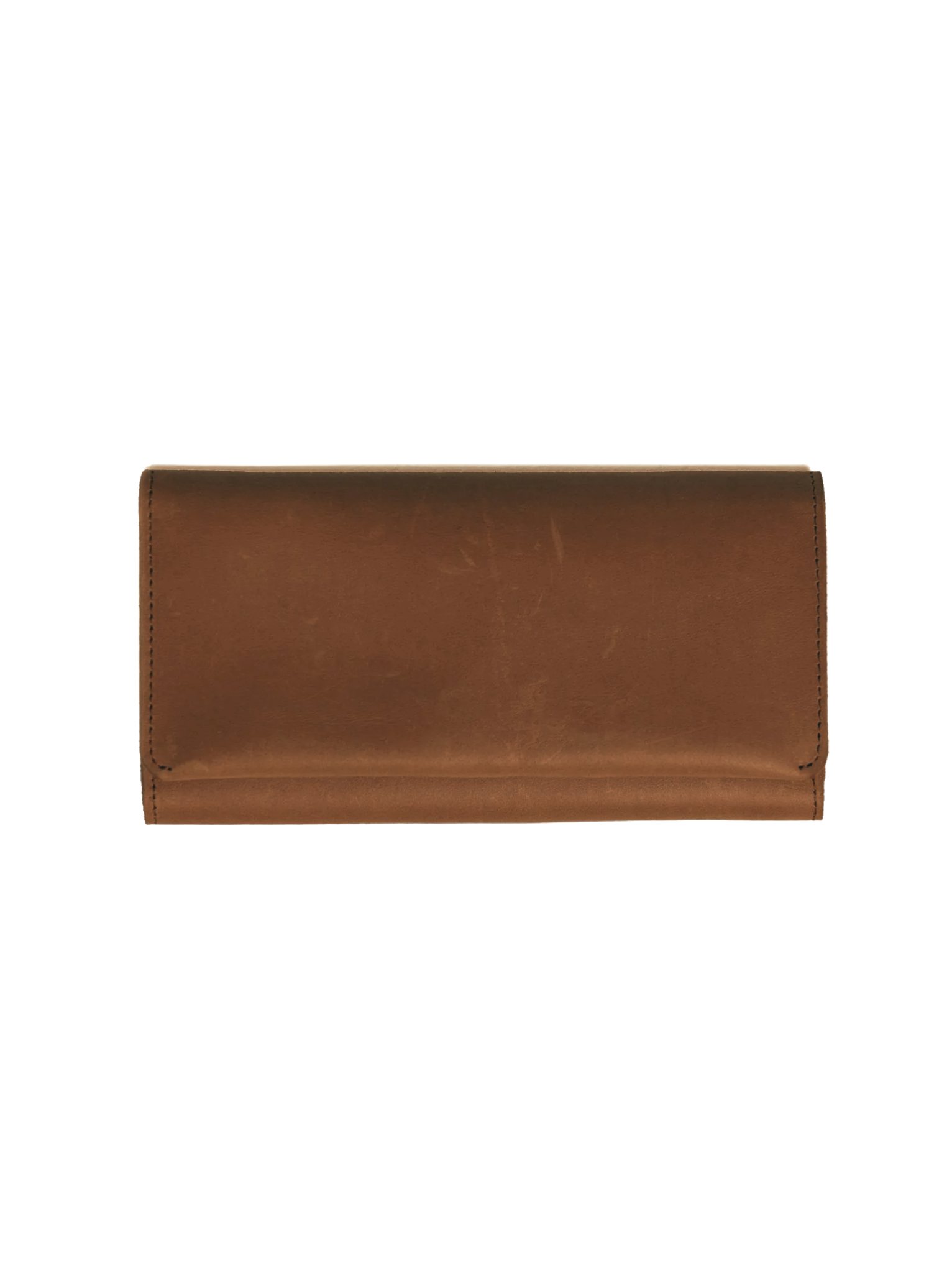Brown leather wallet on a white background. #Color_Whiskey