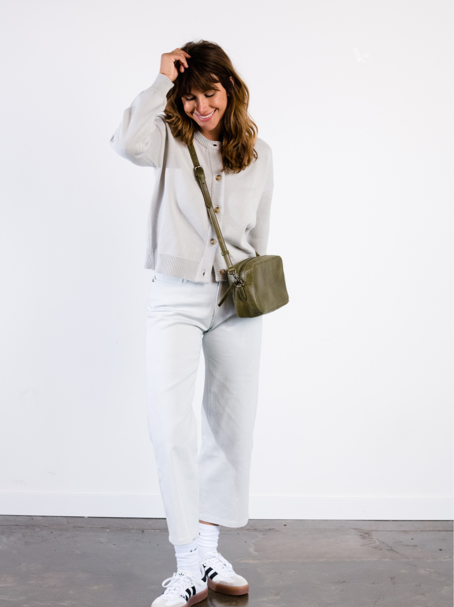 Medium Perforated Zipper Crossbody