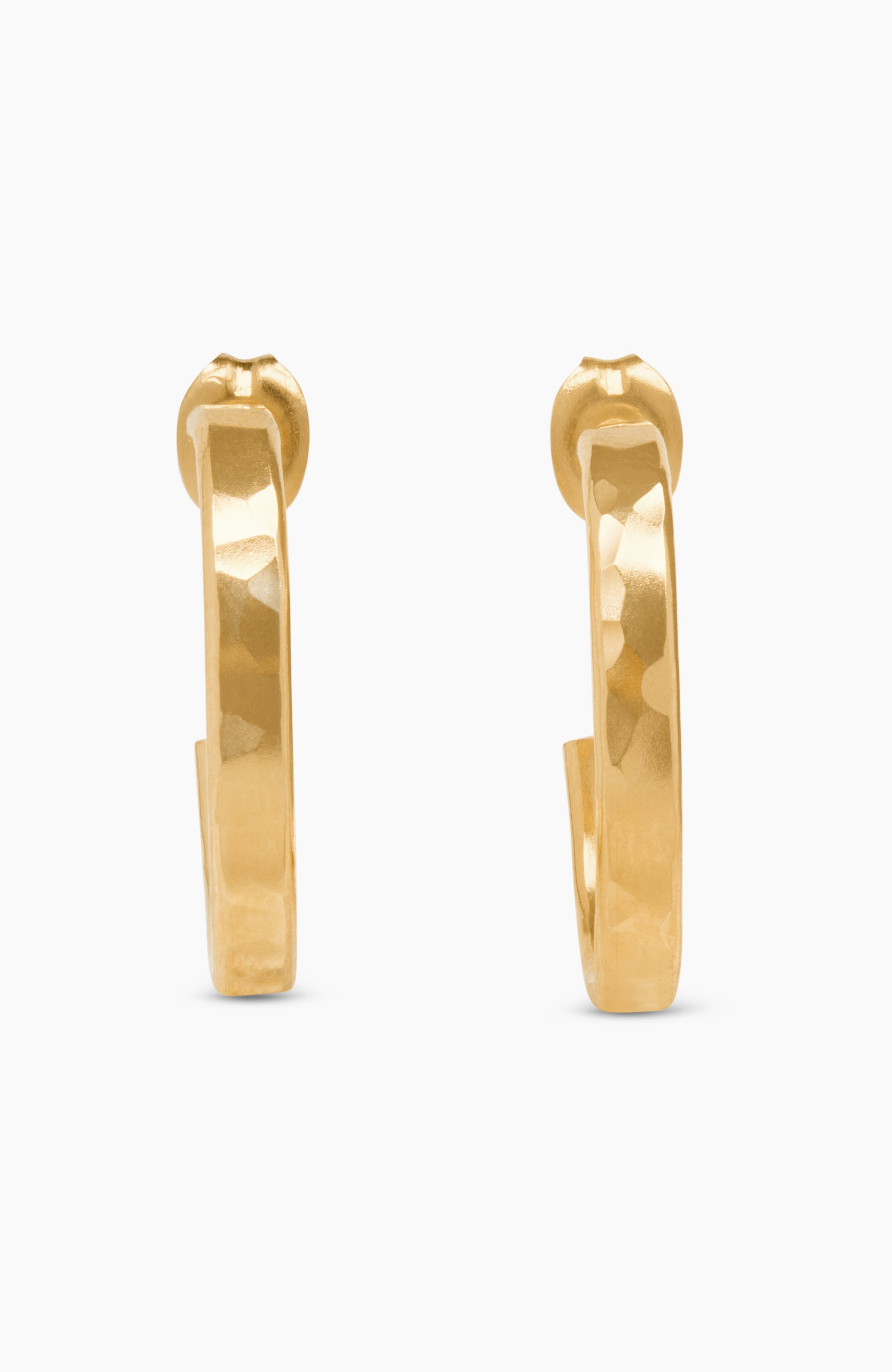 Mabel Hammered Hoops + Travel Case